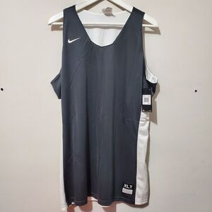 Nike basketball tank top Womens Sz XL-Tall reversible 868021061 Black White mesh